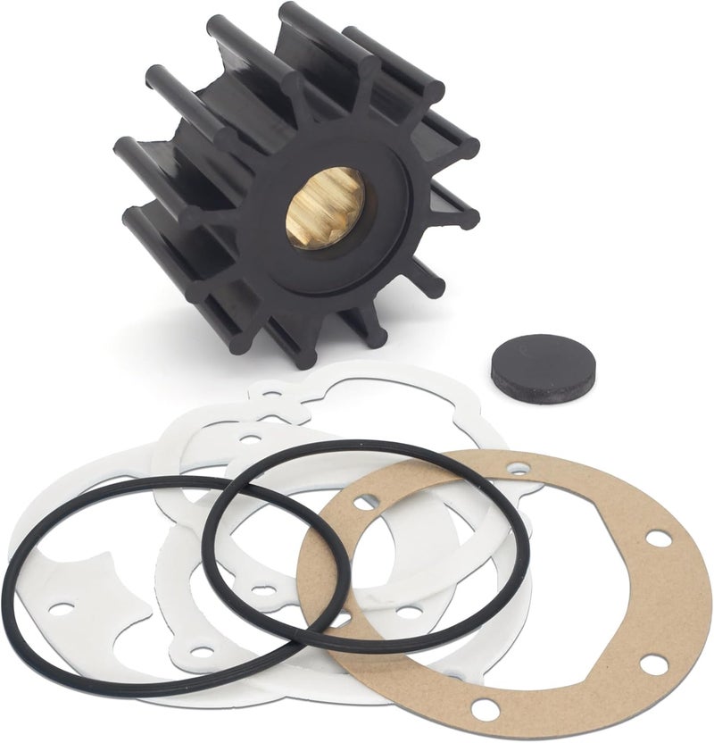 QUICKMARINER QuickMarine 21213660 Sea Water Pump Impeller Kit Replace Vol-vo Penta 3.0 4.3 5.0 5.7 L V6 & V8 Stern Drive Inboard Engines Replace 21951348 Sierra 18-3277 18-3081 - Image 1